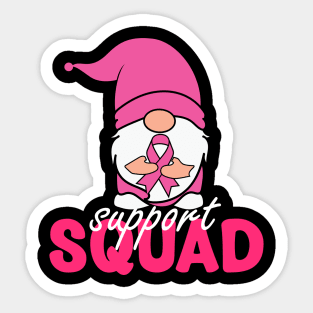 Breast Cancer Awareness Shirt For Women Gnomes Support Squad Sticker